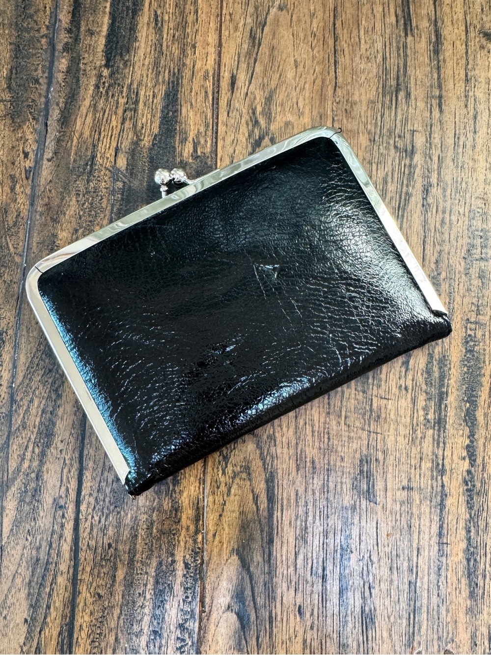 Target ‘09 Black Faux Patent Leather Change Purse Wallet Billfold Pocket Book